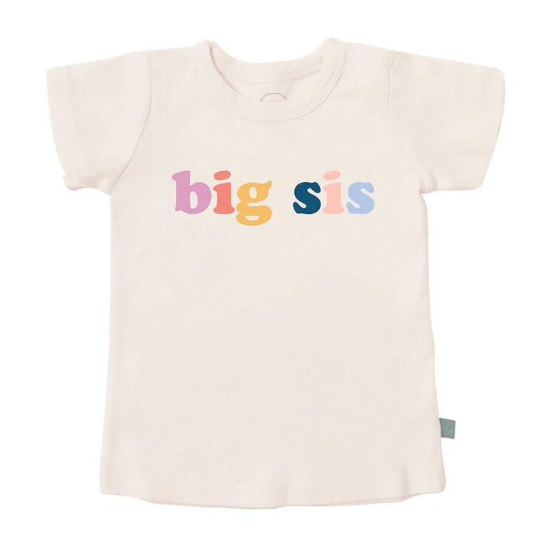 Finn & Emma Short Sleeve Graphic T-Shirt, Big Sis 12-24 Months