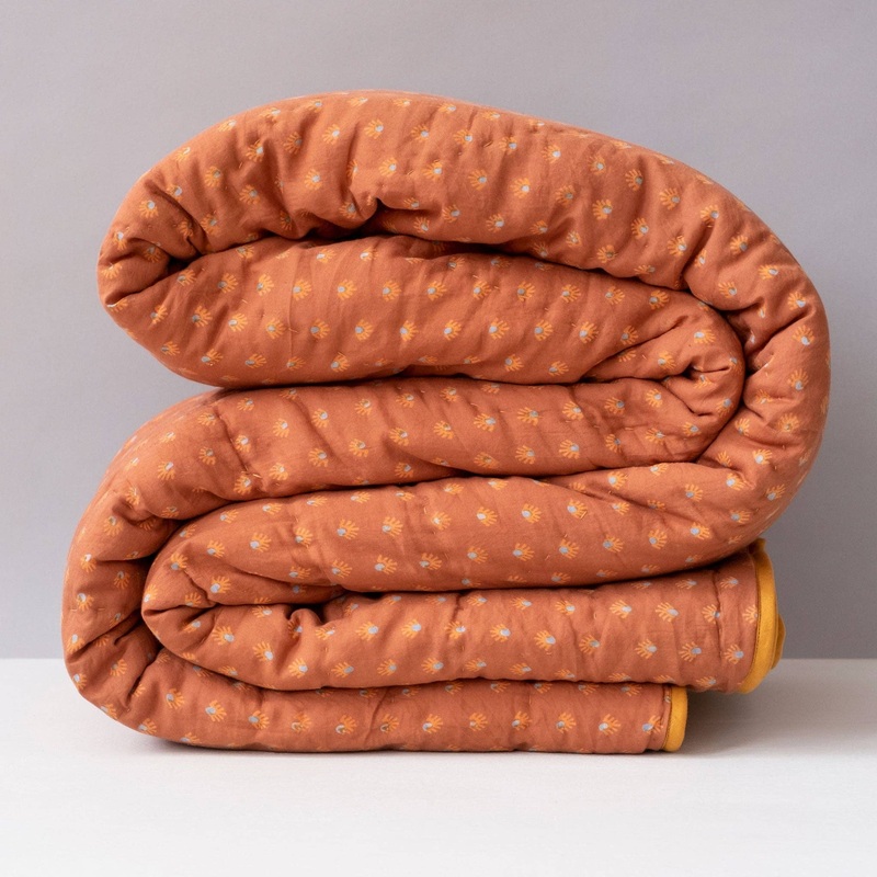 Aja Terracotta Tangerine  Quilt Full/Queen