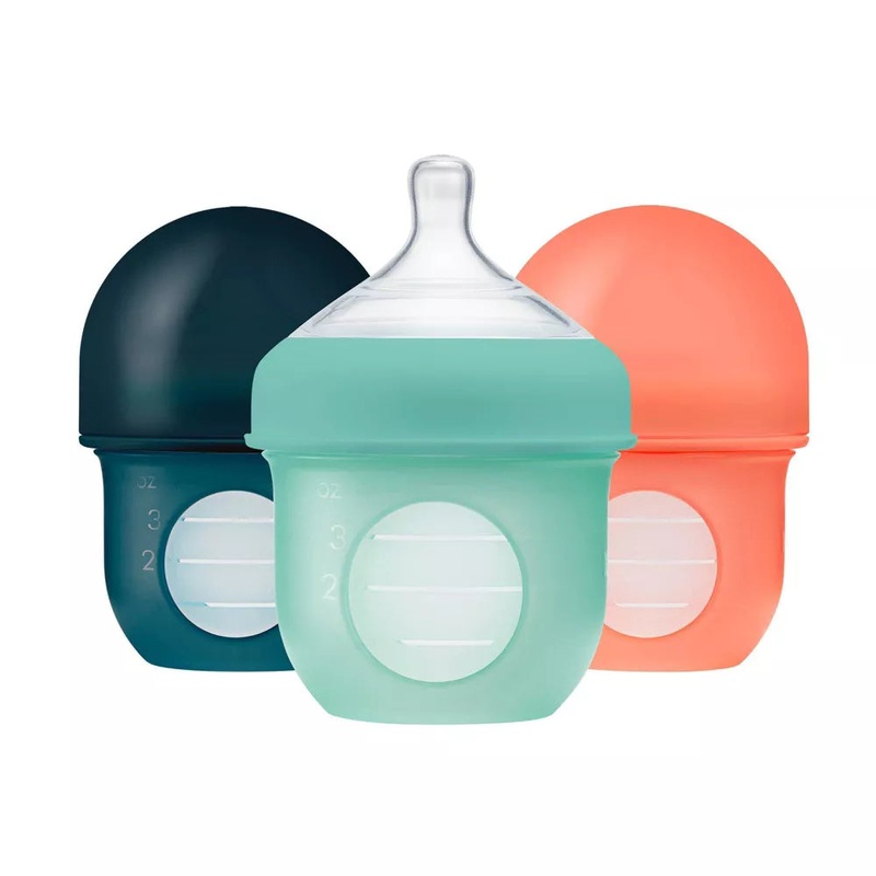 NURSH Silicone Pouch Baby Bottles Medium 8oz Bottles Mint