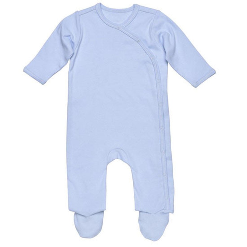 Under The Nile Organic Cotton Footie – Blue 0-3 months