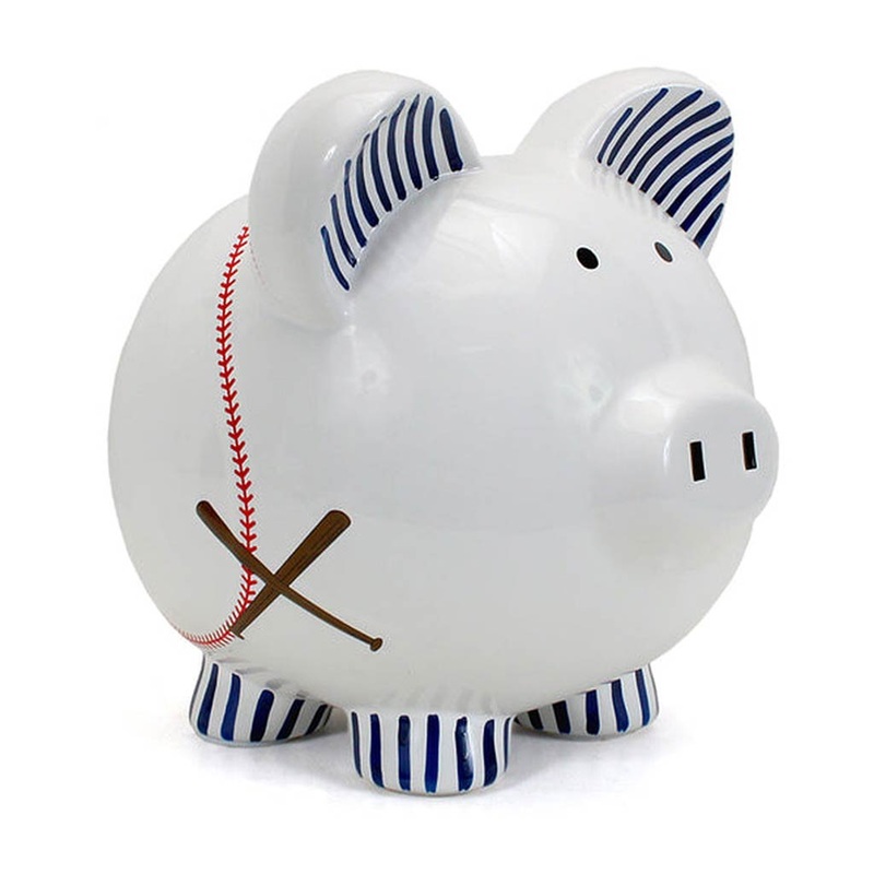 Child To Cherish Baseball Piggy Bank Baseball