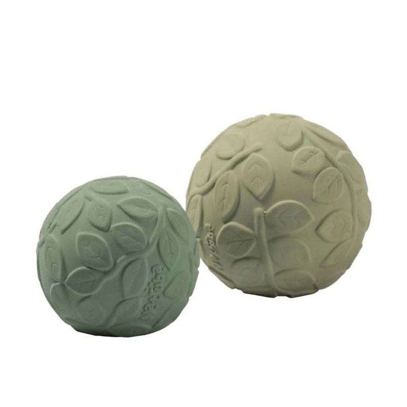 Natruba Rubber Leaf Sensory Ball Set Green