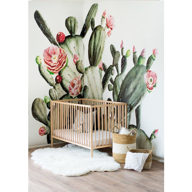 Prickly Pear Mural Traditional Wallpaper