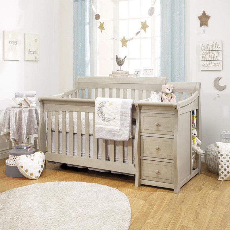 Sorelle Princeton Elite Crib & Changer Heritage Fog