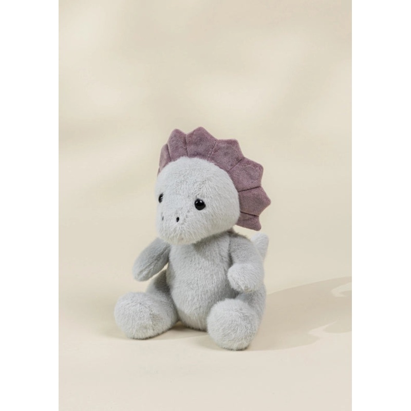Dino Plush Toy – Grey Triceratop