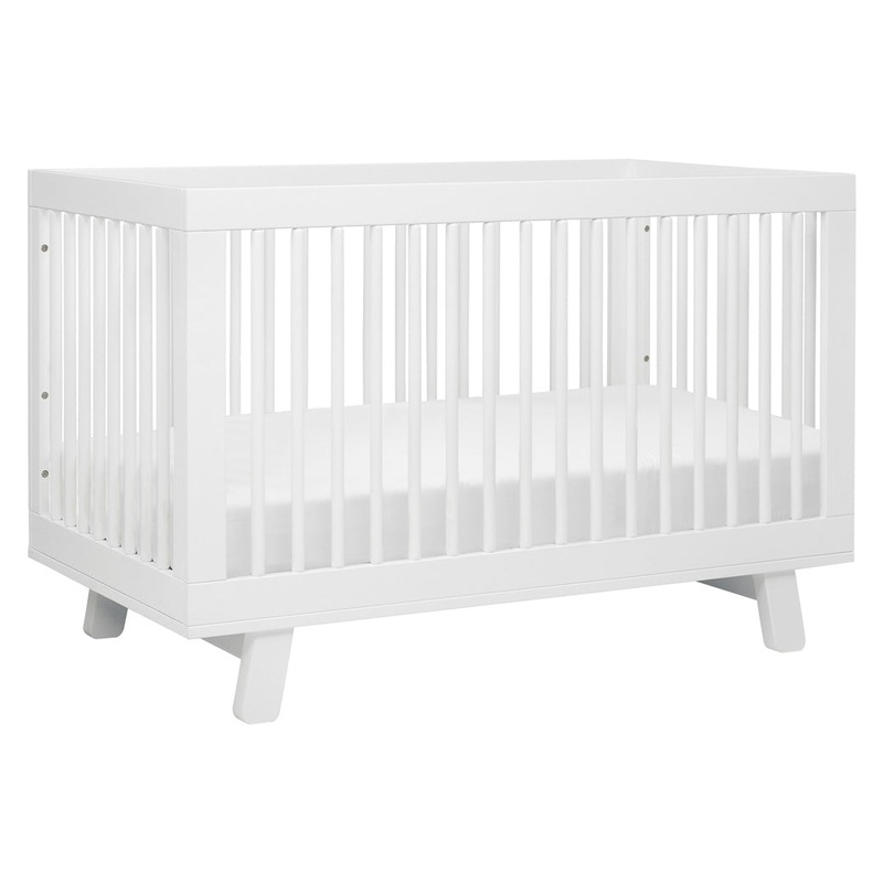 Hudson 3-in-1 Convertible Crib + Toddler Rail White
