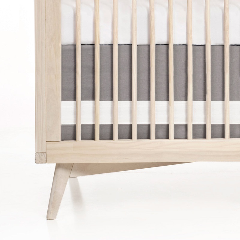 Oilo Stone Woven Cotton Band Crib Skirt