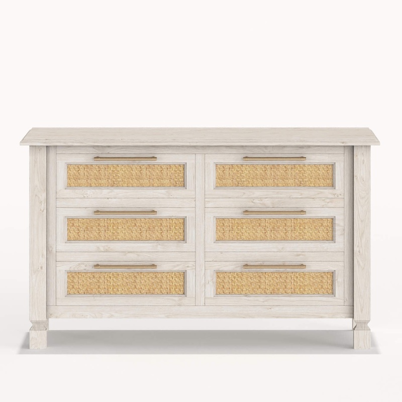 Milk Street Baby Noelani 6-Drawer Dresser Mineral Champagne Bronze
