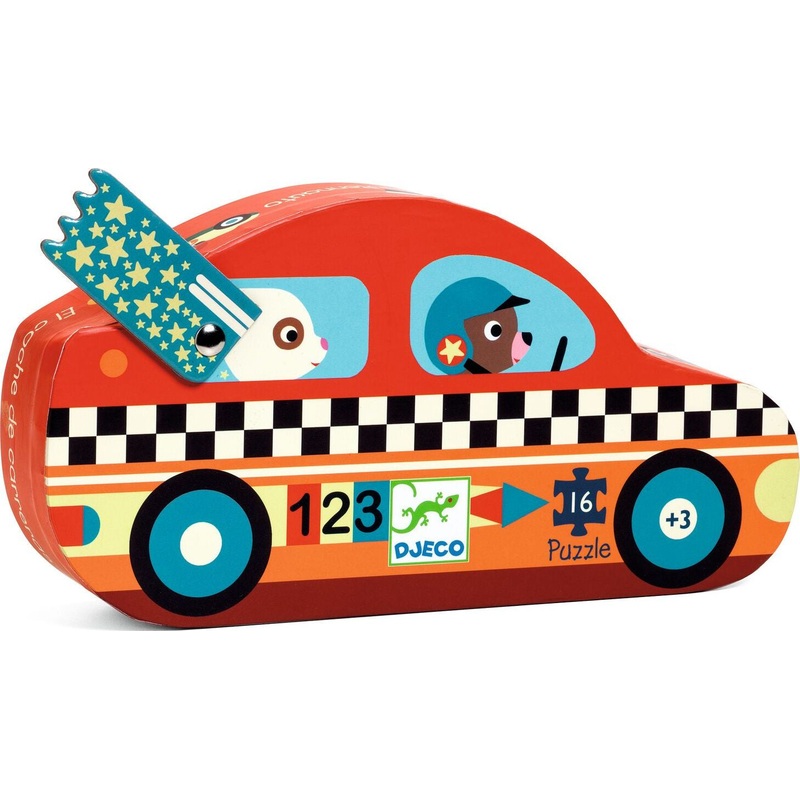 Racing Car 16pc Silhouette Mini Puzzle