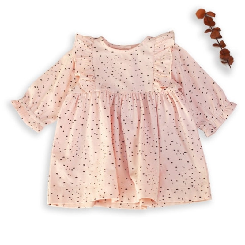 Pebble Flutter Baby Dress+Bloomer 0-3 months