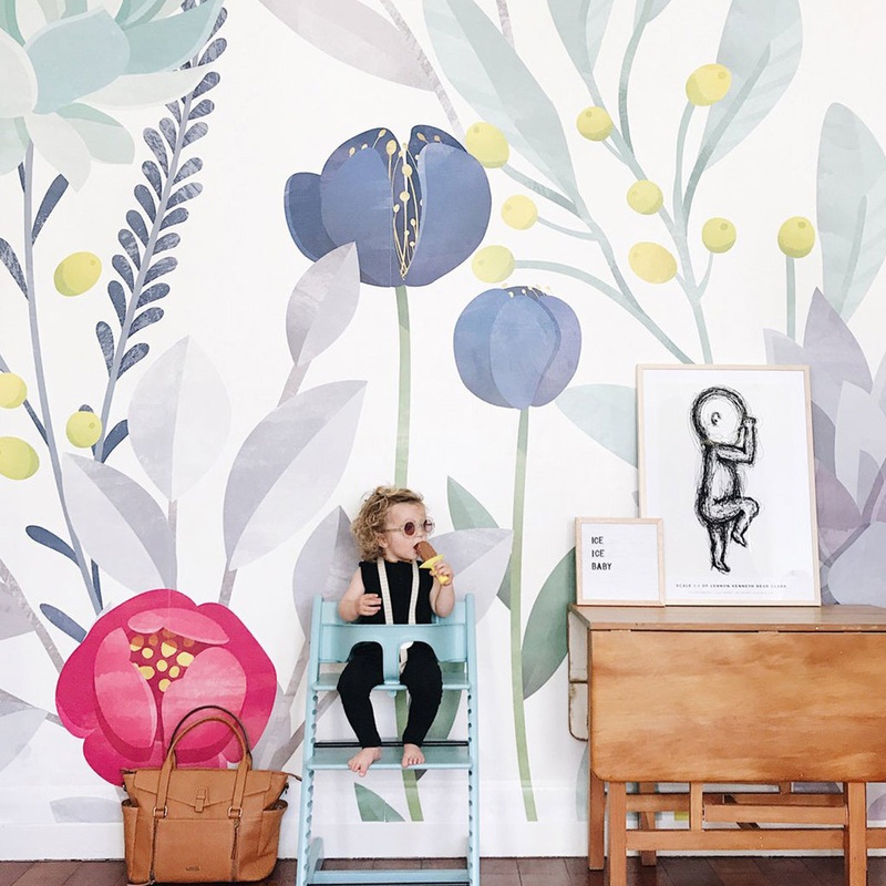 Succulent Mural Traditional Wallpaper