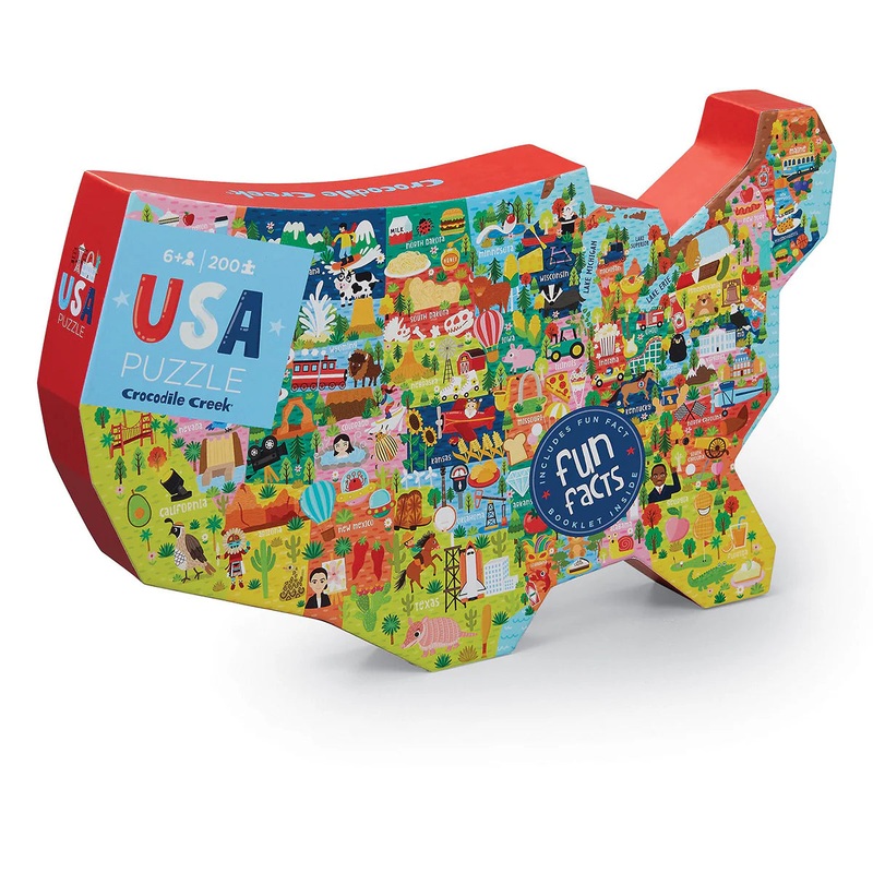 200pc Puzzle USA Shaped Box