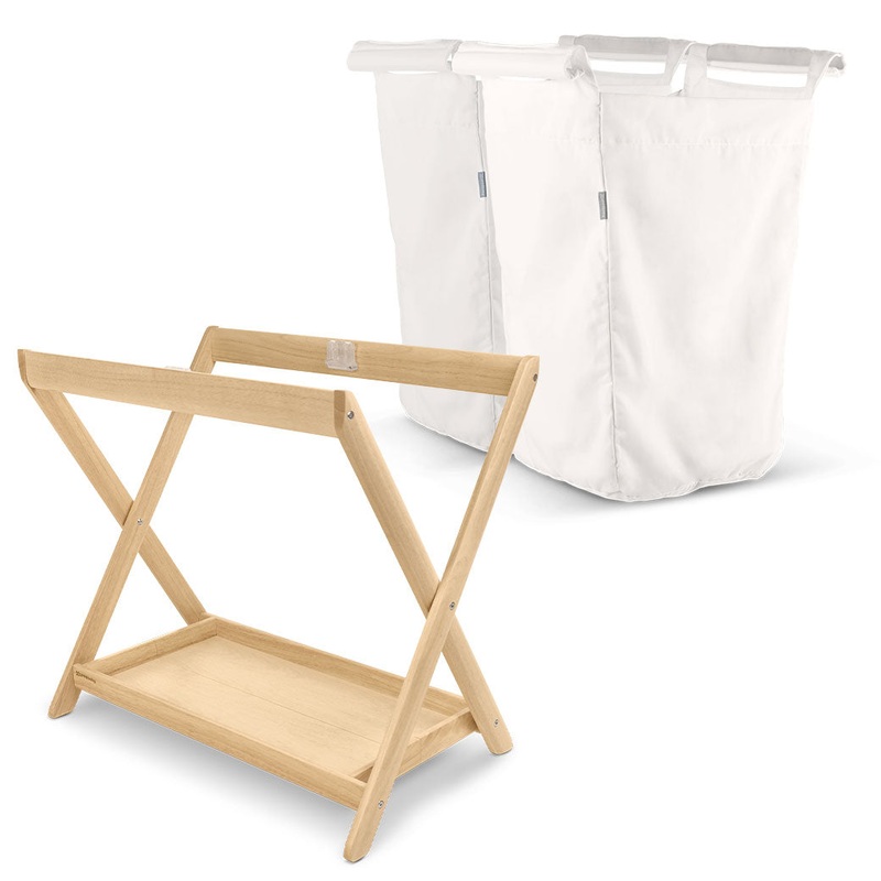 Bassinet Stand + Hamper Insert Bundle Natural