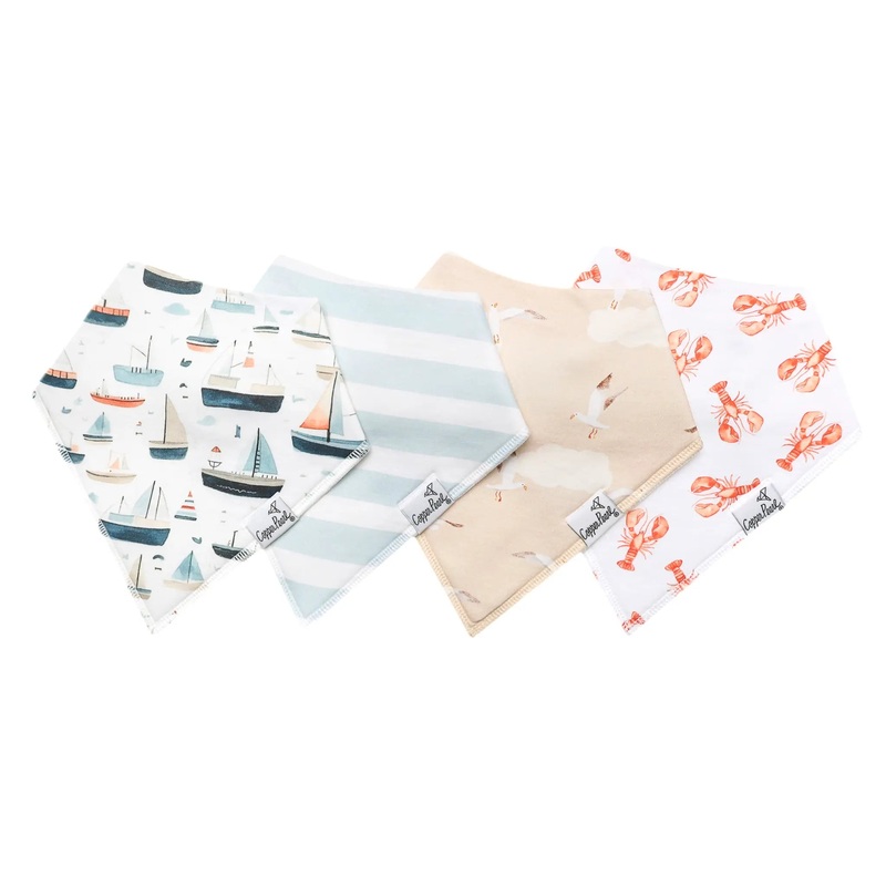 Copper Pearl Fischer Sailboat Collection Bandana Bibs