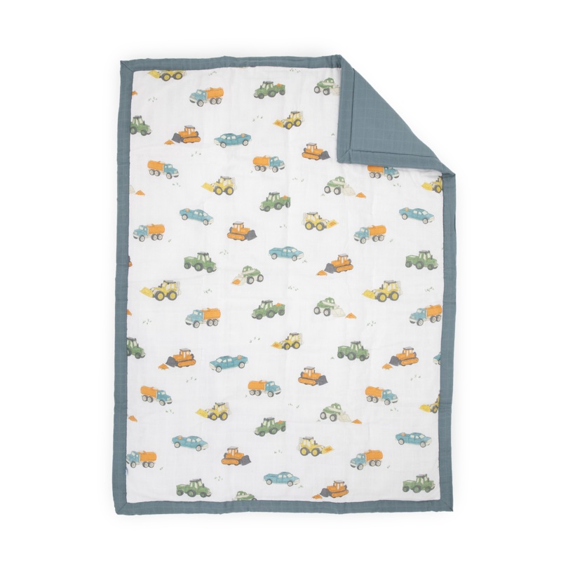 Cotton Muslin Toddler Comforter – Work Trucks Work Trucks