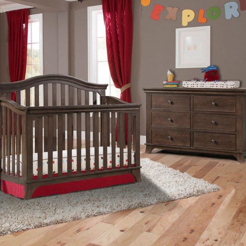 Stella Baby & Child Kensington 2 Piece Nursery Set in Madeira – Crib and Double Dresser