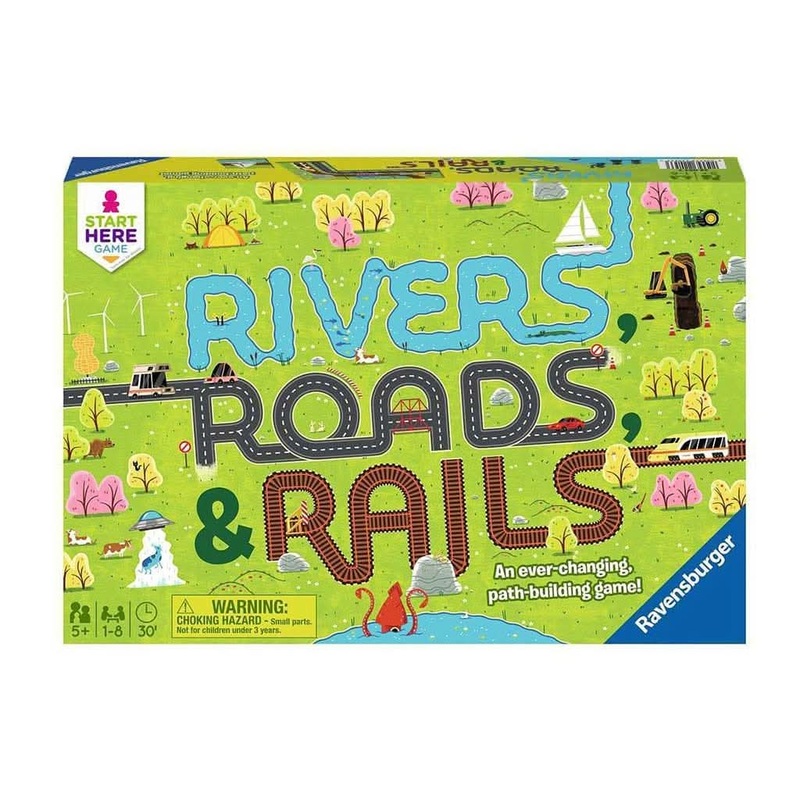 Ravensburger Start Here Game: Rivers, Roads & Rails
