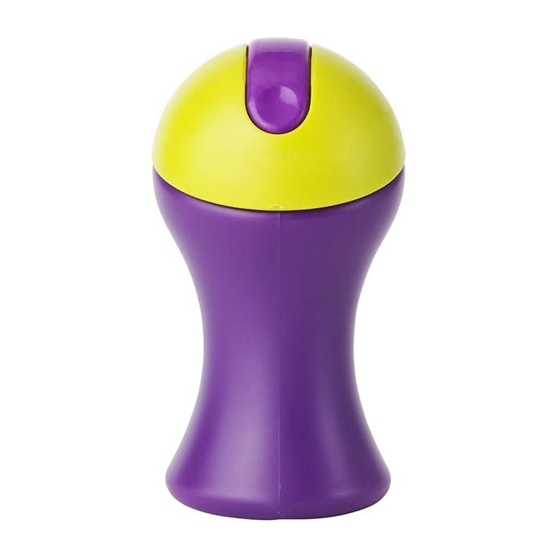 BOON Swig Tall Flip Top Sippy Cup Purple / Red