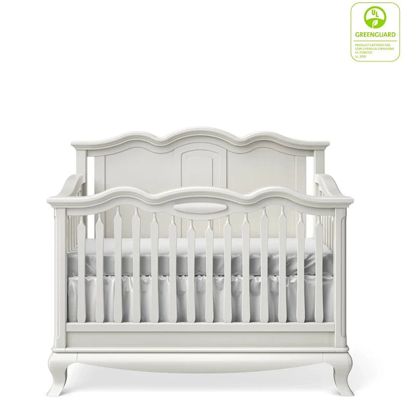 Romina Cleopatra Convertible crib w/ Solid Panel Dove