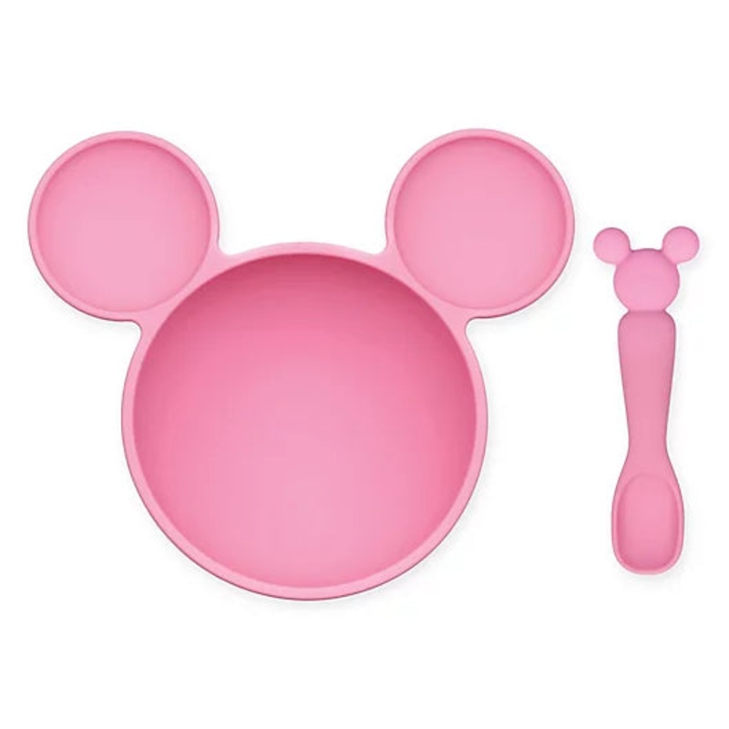 BUMKINS Minnie Mouse Silicone First Feeding Set