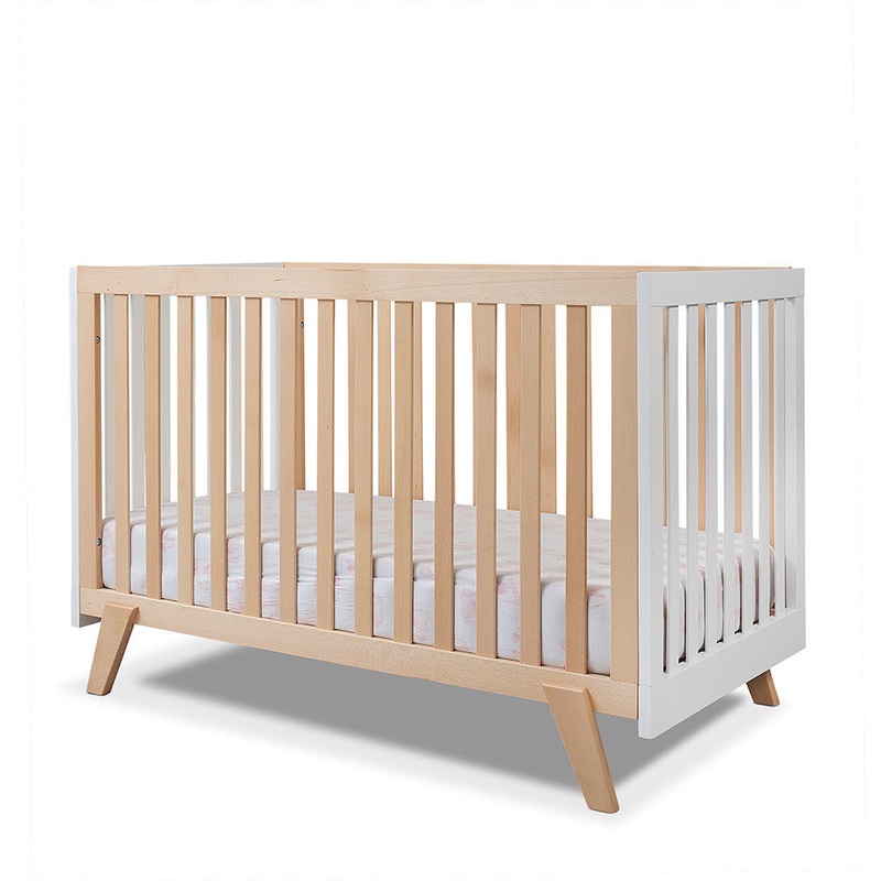 Sorelle Luce Crib Natural wood and White