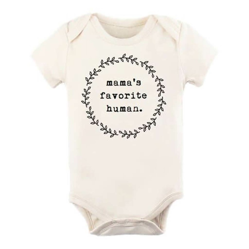 Tenth & Pine Mamas Favorite Human Organic Cotton Onesie 0-3 Months