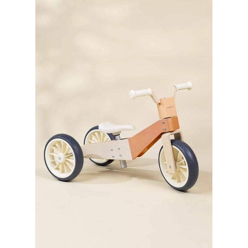 Wooden Balance Bike – 3 in 1 – Grapefruit