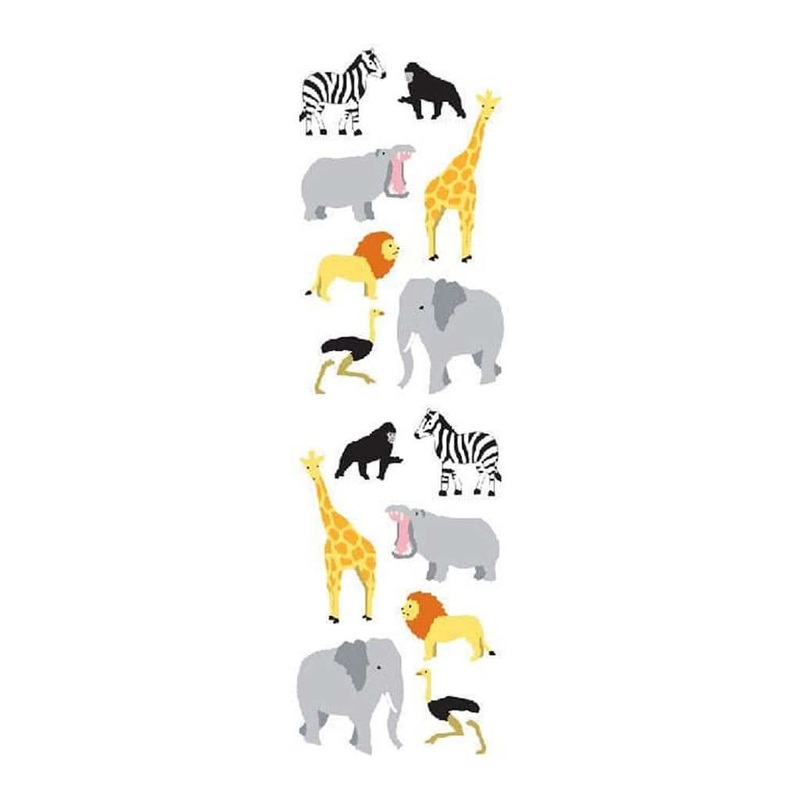 Mrs. Grossman’s Strip of Small Wild Animals Stickers