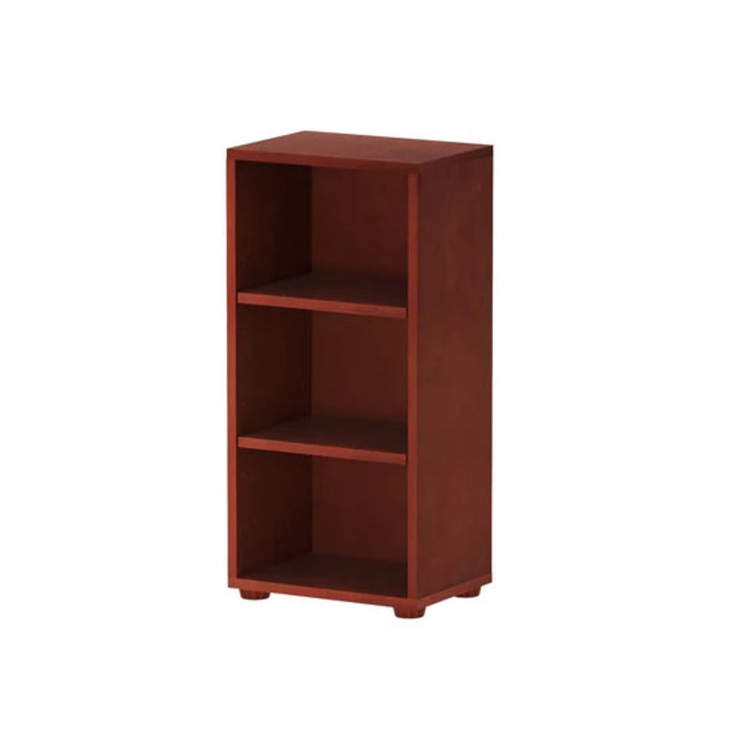 Maxtrix Narrow 3 Shelf Bookcase Chestnut