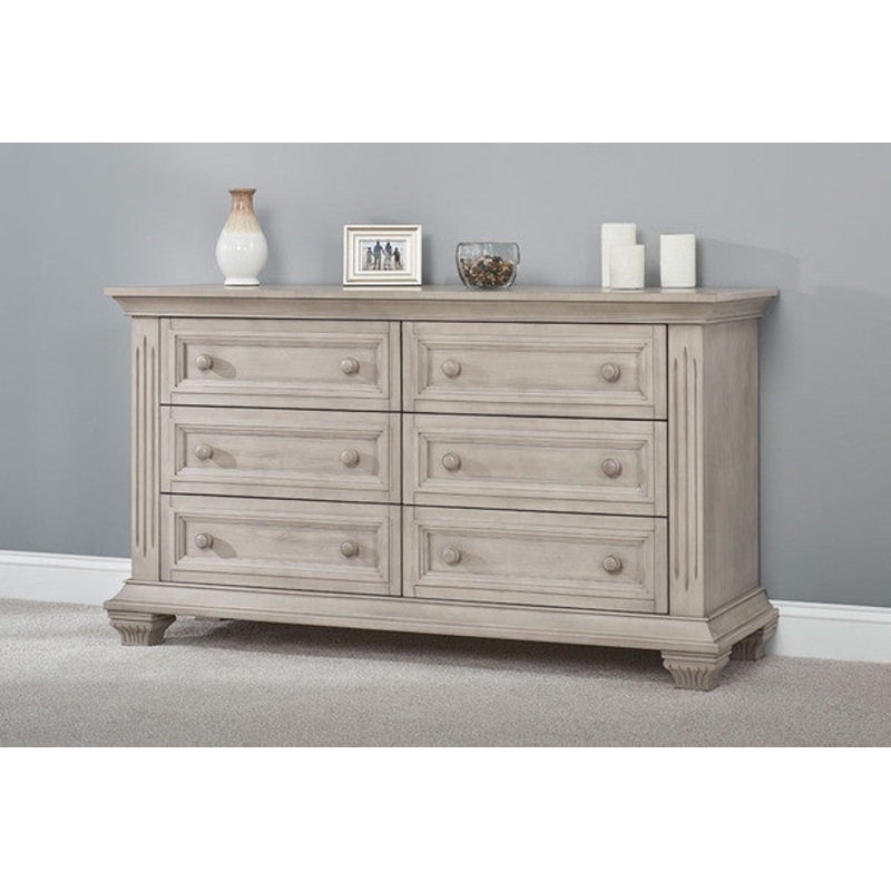 Oxford Lakeville 6 Drawer Dresser in Stone Wash
