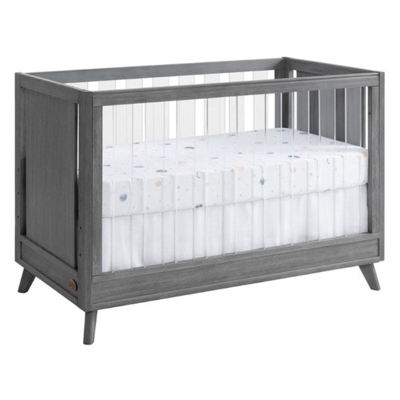 Oxford Holland Island Acrylic Crib in Cloud Gray