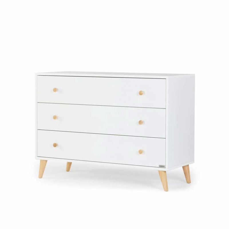 DaDaDa Austin 3-Drawer Dresser White / Natural