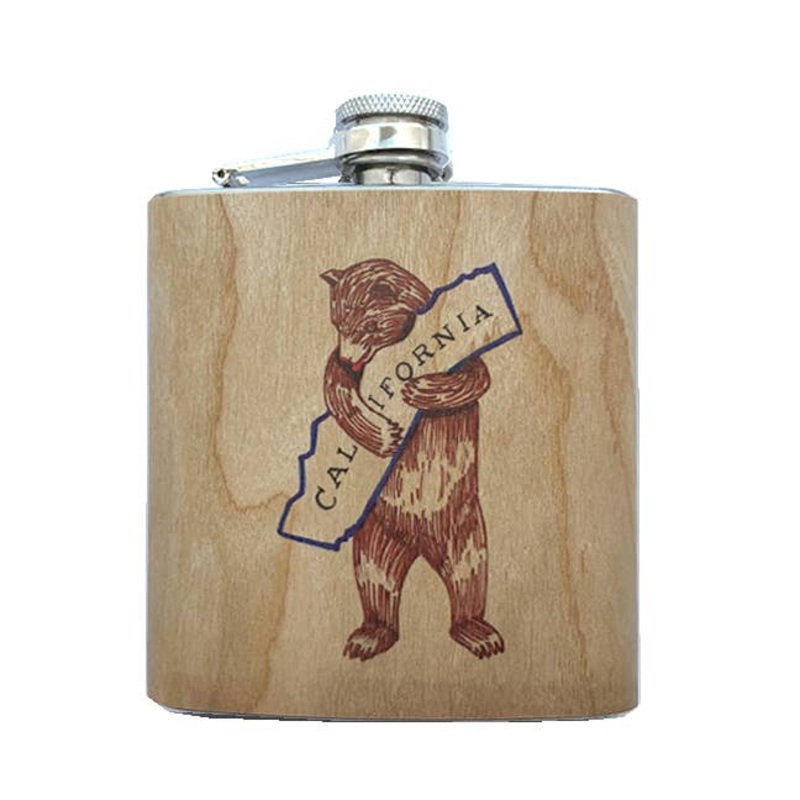 Wood Flask 6oz – Cali Bear