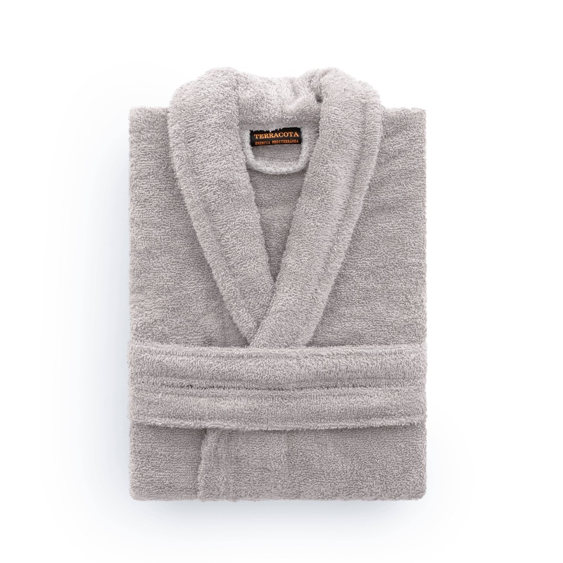100% Combed Cotton Bathrobe 550 Gr. Pussywillow M/L