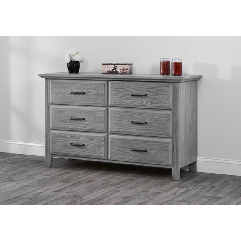 Oxford Kenilworth Collection Universal 6 Drawer RTA Dresser in Graphite Gray