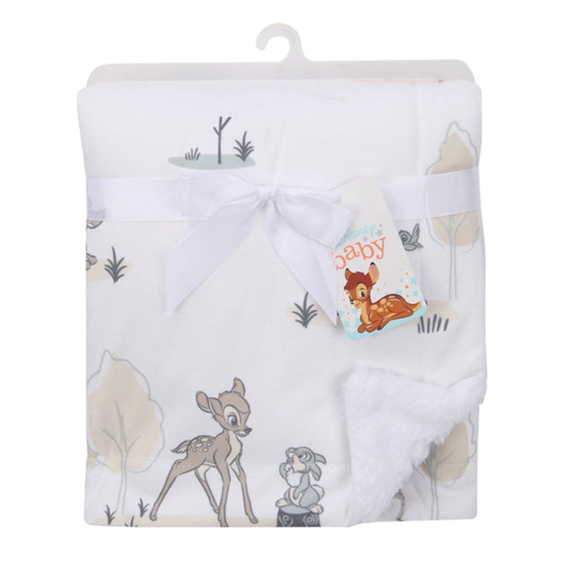 Lambs & Ivy Bambi Minkey/Sherpa Blanket