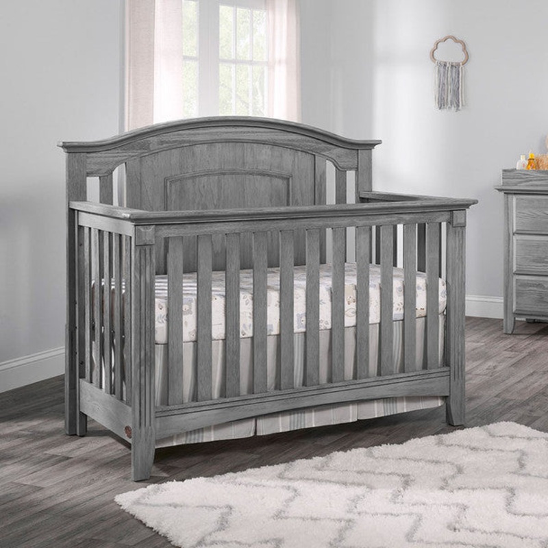 Oxford Willowbrook Collection 4 in 1 Convertible Crib in Graphite Gray