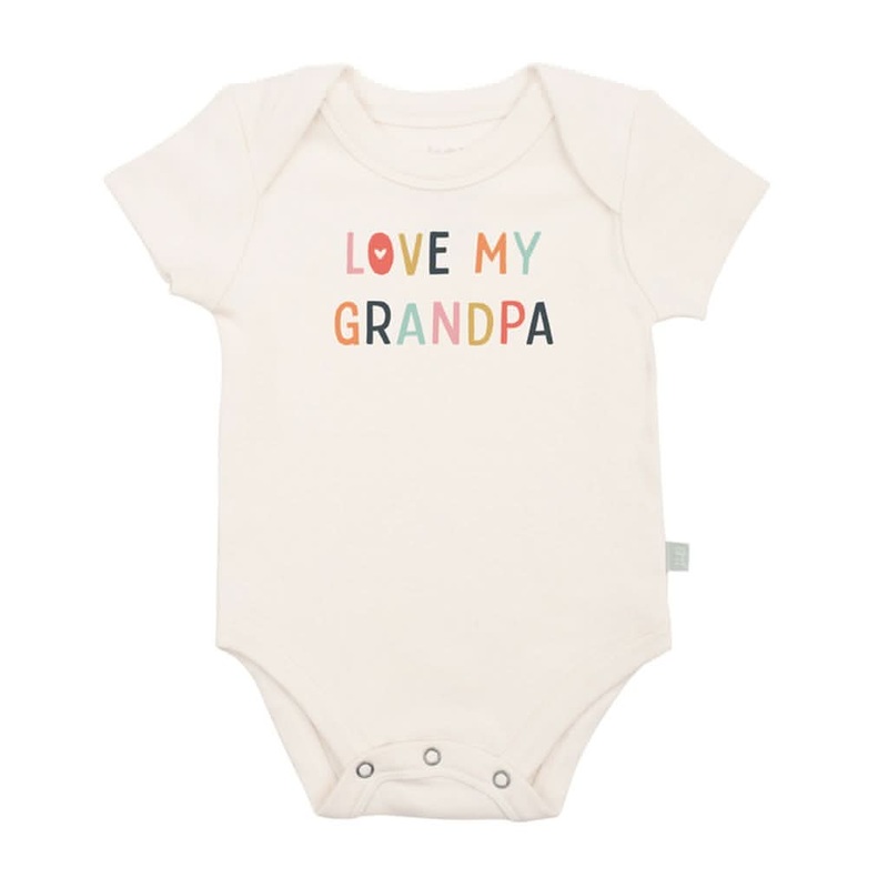 Finn & Emma Short Sleeve Graphic Bodysuit, Love Grandpa 0-3 Months