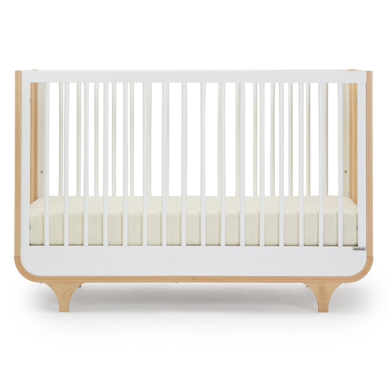 Jolly 3-in-1 Convertible Crib | White/Natural