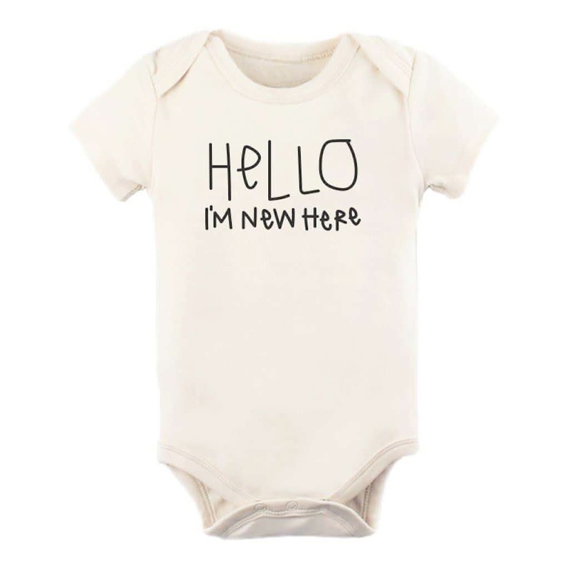 Tenth & Pine Hello I’m New Here Organic Cotton Onesie 0 – 3 Months