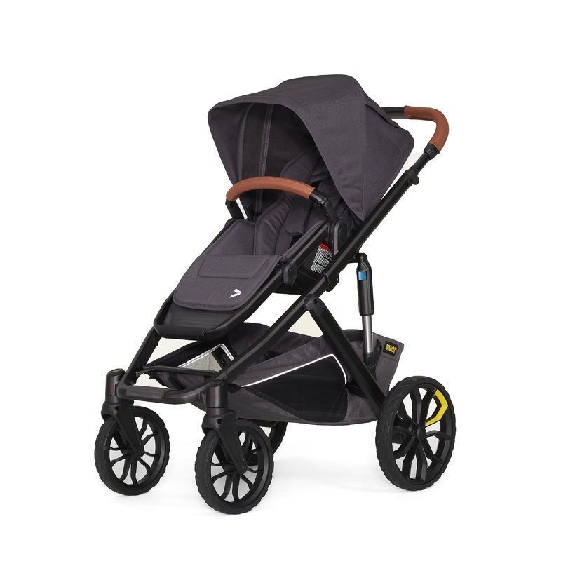 Veer Switch&Roll Luxe Single-to-Double Stroller Bundle with Leather Kit Gray Granite