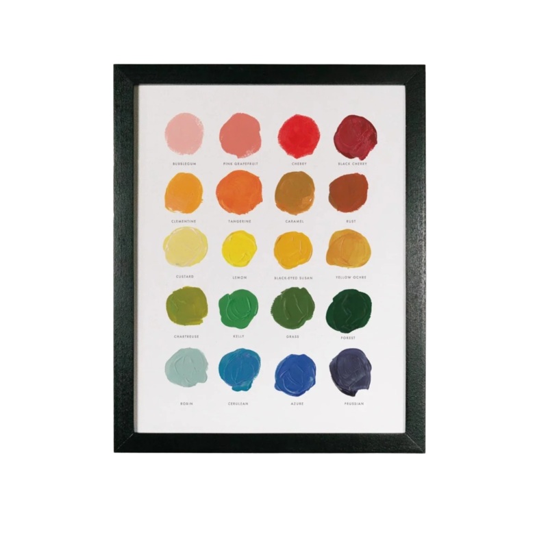 Color Palette Mixing Art Framed Print 11×14