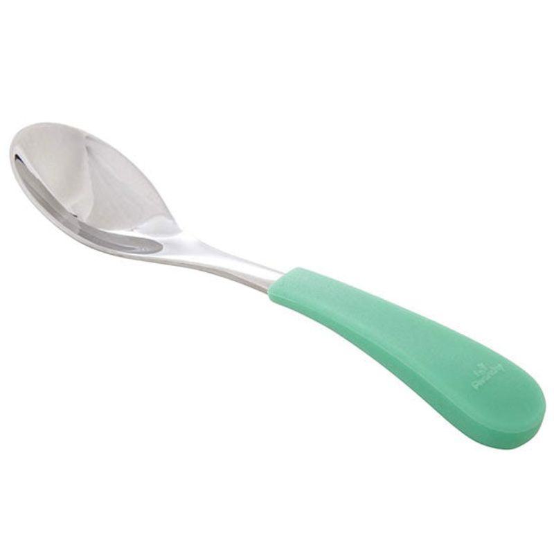 Avanchy Stainless Steel Baby Feeding Spoons (2 Pack) – Green