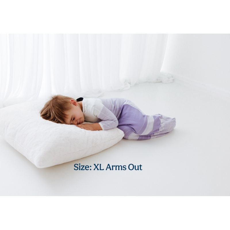 Swaddelini Lavender Arms Out Long Sleeve Sleep Sack Arms Out Long Sleeve Small (12lbs – 18lbs)