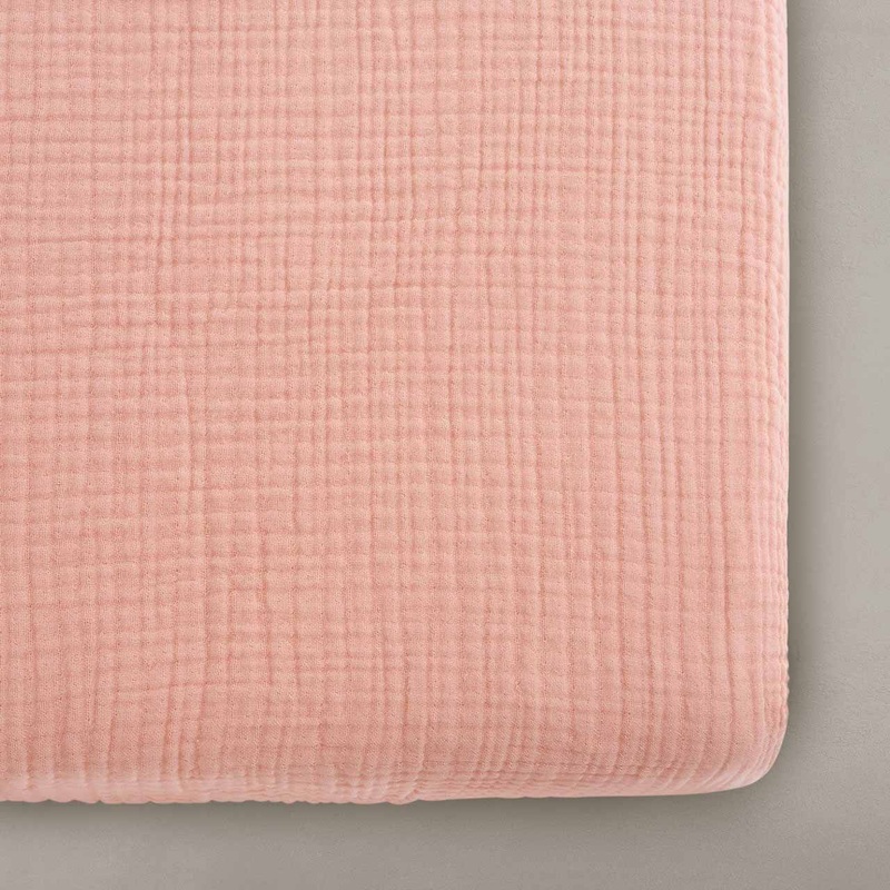 Oilo Fable Crib Sheet- Rosette Organic 4 Way Muslin
