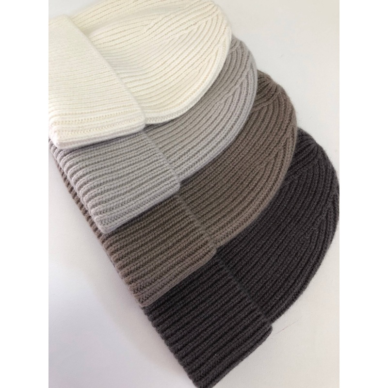 2024 MERINO WOOL EVERYDAY BEANIES – neutral Light ceramic gray