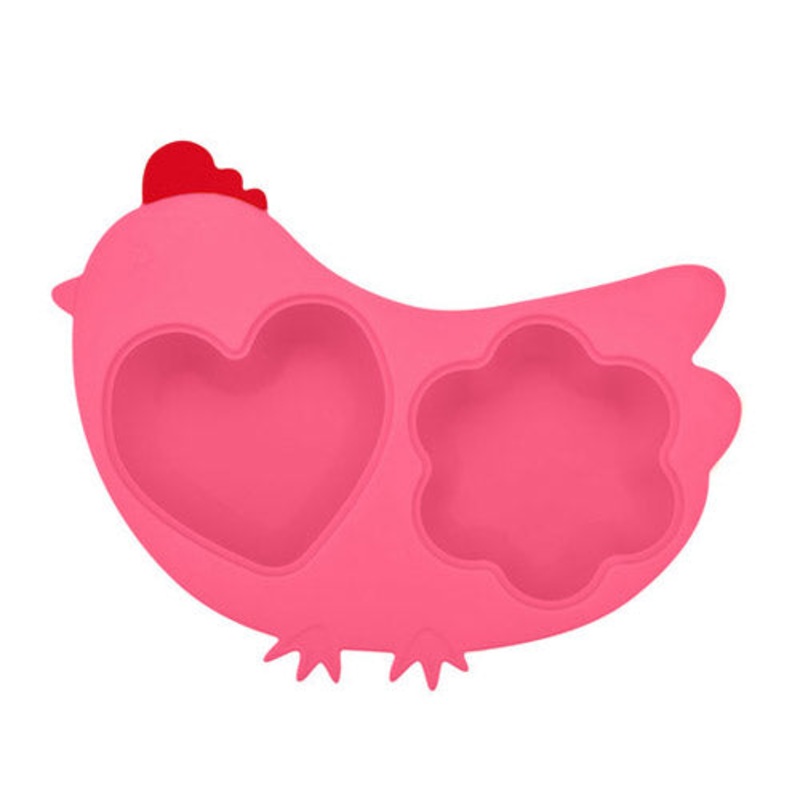 Innobaby Silicone Steamer with Lid – Chicken/Pink