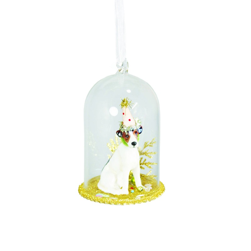 PARTY DOG GLOBE Christmas Ornament