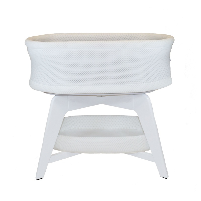 TruBliss Evi Smart Bassinet White on White