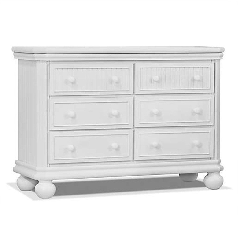 Sorelle Finley Lux RTA 6 Drawer Double Dresser White